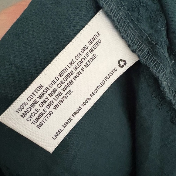 Universal Thread Teal Puff Sleeve Tiered Midi Dress | Size L | 100% Cotton - Picture 6 of 6